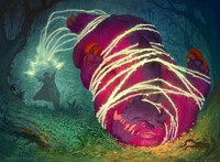 Nissa lotta contro la misteriosa creatura arrivata su Zhalfir.