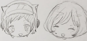 A draft of Genopsyko's human form, Karin Sonoda