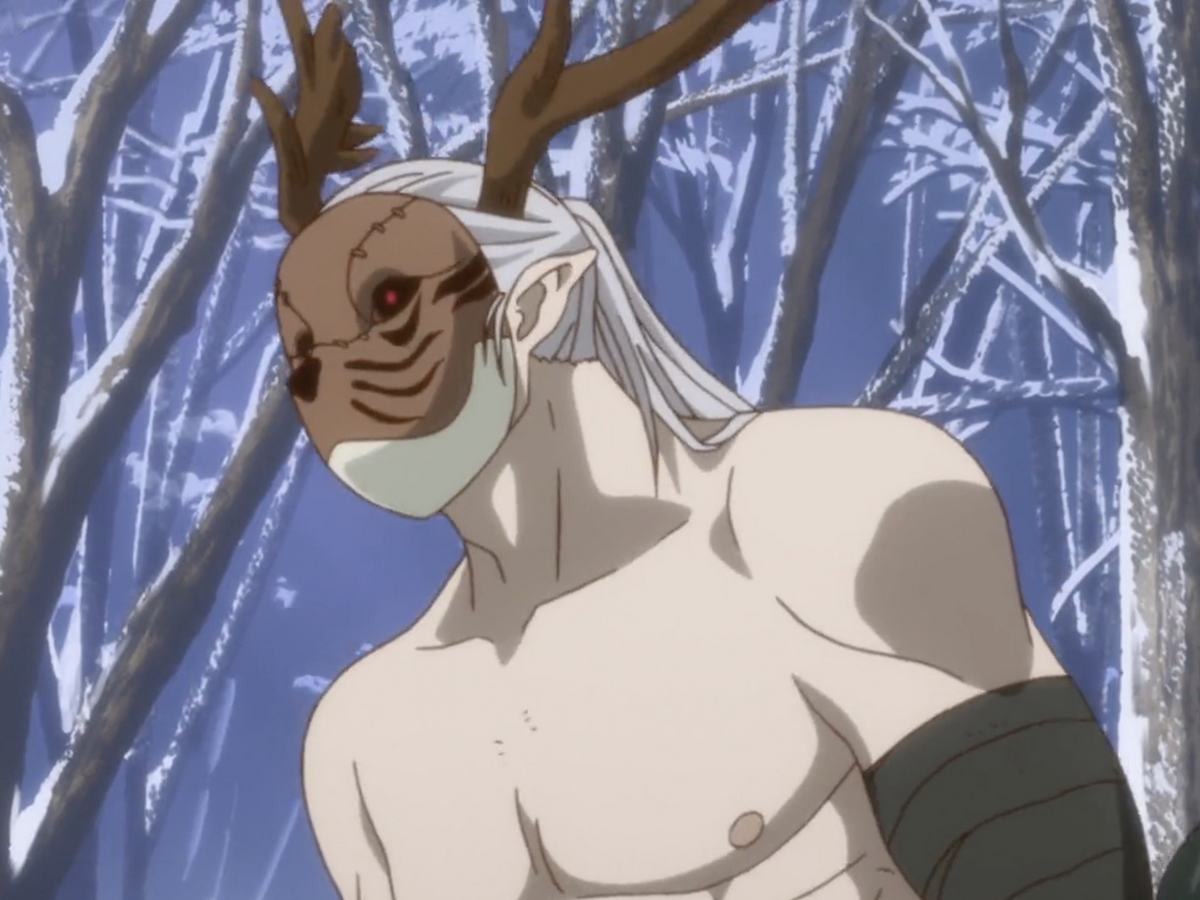Deer anime girl profile picture dark background