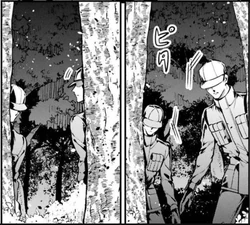 Yotsuba Task Force on standby in the Manga.