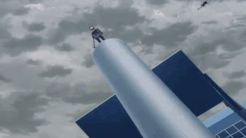 Miyuki using Flying Magic in the MKnY Anime