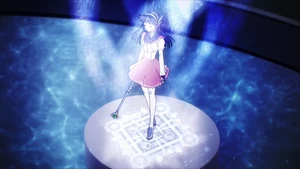 Miyuki preparing to use Flying Magic in Mirage Bat