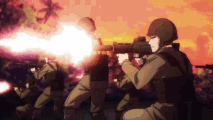 Tatsuya eradicating enemy troops with Mist Dispersion