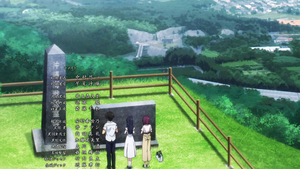 Tatsuya, Miyuki and Minami at the Okinawa Defense Naval Battle Memorial