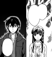Yakumo seeing the difference in Psion Emissions of Tatsuya and Miyuki.