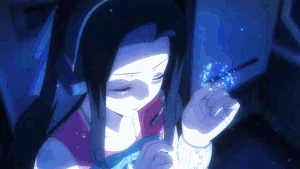 Mayumi using Magic Bullet Shooter in the Anime Movie