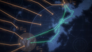 Okinawa Tactical Deployment Map in the Anime