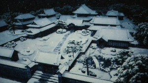 Yotsuba Main House during winter.