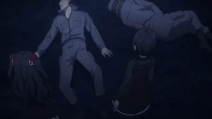 Fumiya and Ayako using Perception Magic in the Anime