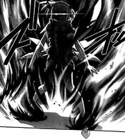 Tsukuyomi, possessed by the demonic sword Hina 
