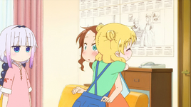 Chloe hugs Saikawa