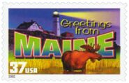 2002 When the postage rate changed shortly after its issue, the Greetings from America set was reissued with a new 37¢ denomination. Its first day of issue was 25 October 2002 in New York City.