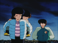 Kyōko and Godai return to Maison Ikkoku after the party