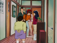 Godai saying farewell to Kyōko