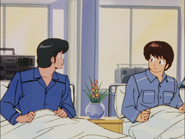 Godai and Mitaka on the same hospital bedroom