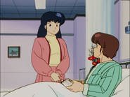 Kyōko taking care of Godai in the hospital