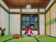 Kyōko cleaning Godai's empty room