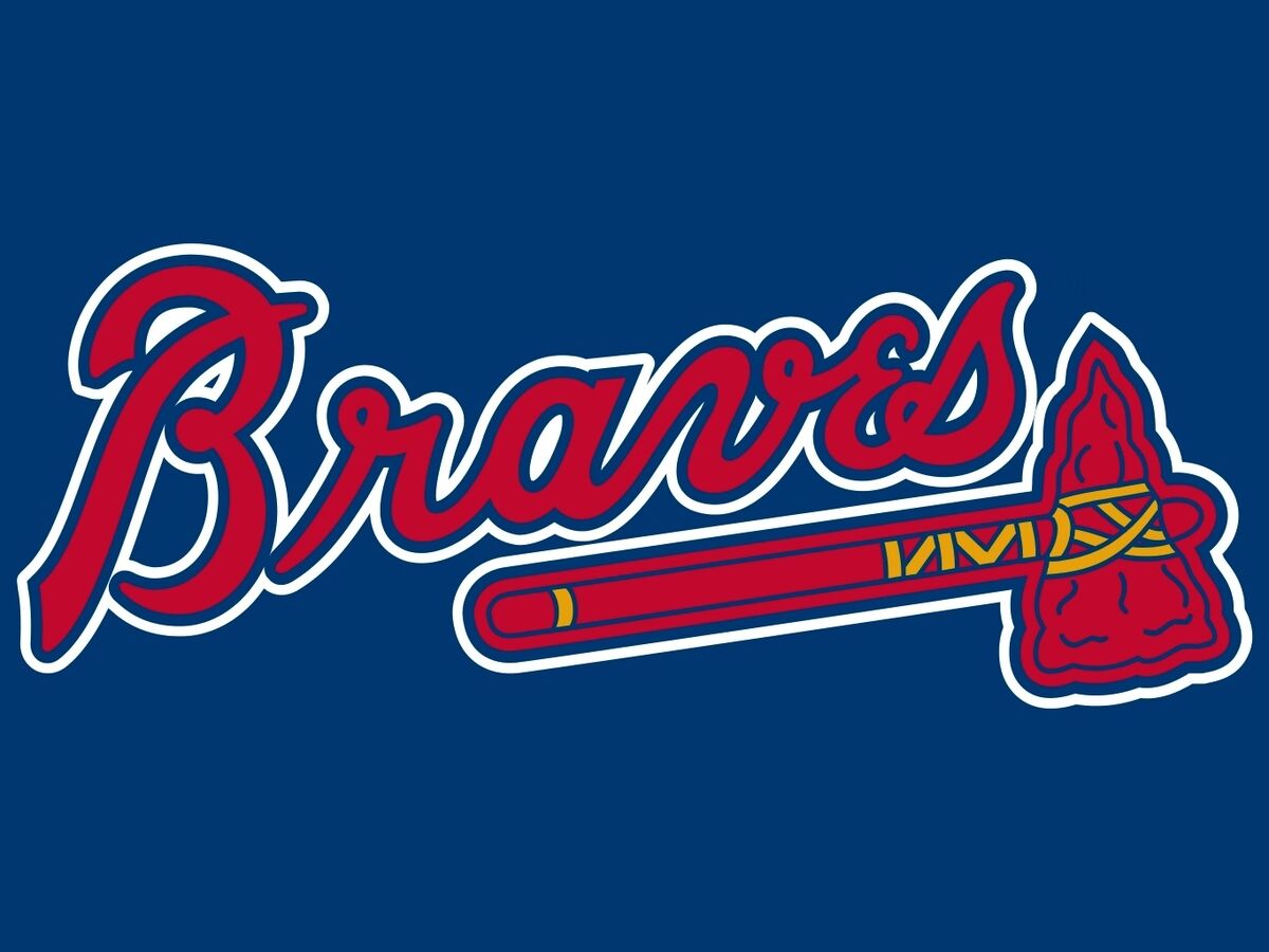 Atlanta Braves logo, professional baseball team of the Eastern Division,  National League. Atlanta, Georgi…