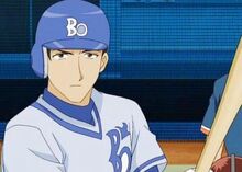 Shigeharu changing from a pitcher to a pinch-hitter
