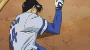 Shigeharu hit by Joe Gibson's deadball