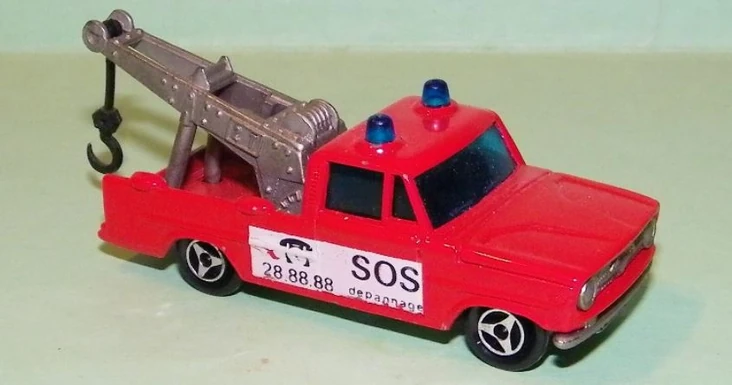 Majorette n°212, dodge pick-up modèle dépanneuse SOS, 1/80e