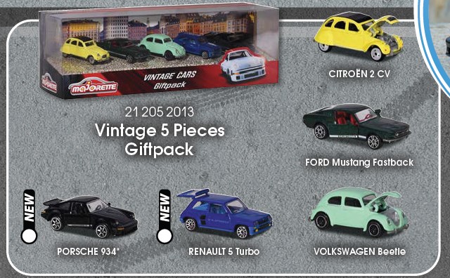 Porsche Giftpack 5 piece Set 1/64 Diecast Model Cars by Majorette