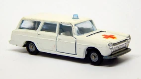 Majorette Peugeot 404 Break - Blanche, à Restaurer, Rail Route