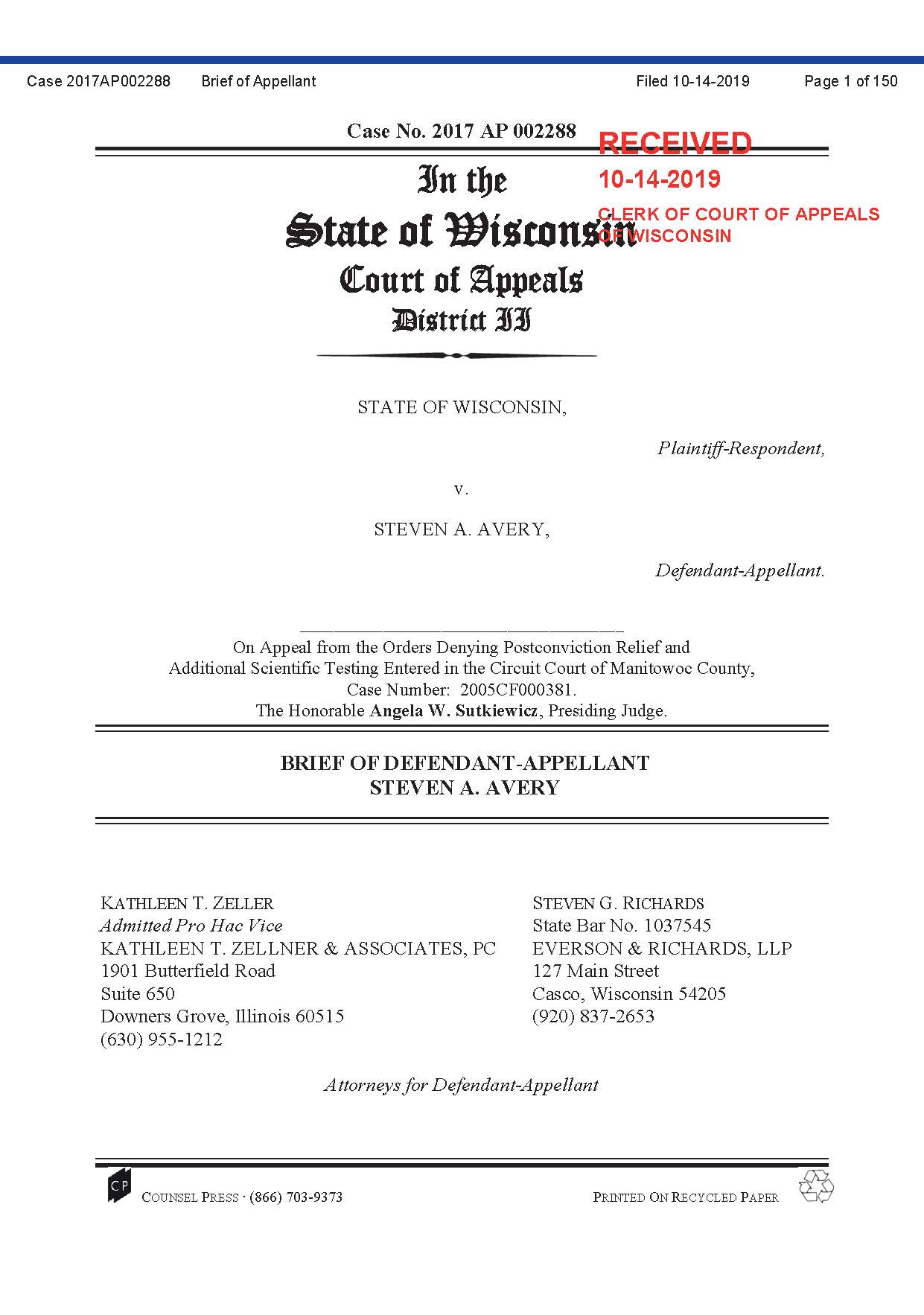 Wisconsin requests high court reject Steven Avery's appeal