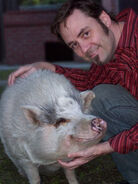 Dave with Zeek the pig