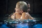 Evie and Sirena in Moon Pool