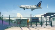 Kanee watched Takaki's plane taking off