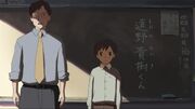 Young Takaki introduced to his class in Grade 3