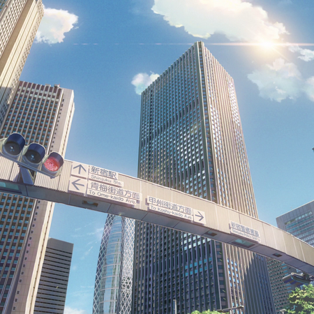 Intersection Behind Shinjuku Police Station Makoto Shinkai Wiki Fandom
