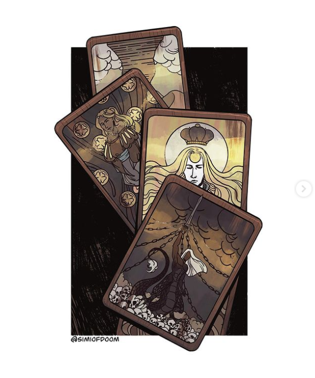 Dragon card deck top