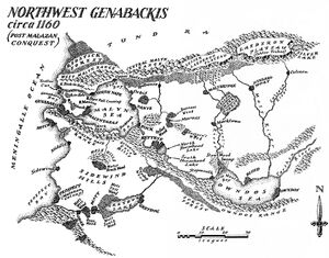 Map Northwest Genabackis