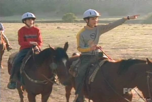 the boys are on horses