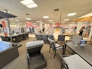 Upper-level outdoor furniture and Zellers.