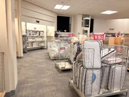 Upper-level bedding and pillows section.