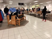 Lower-level shoe department.