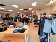 Lower-level men's jeans and denim department.