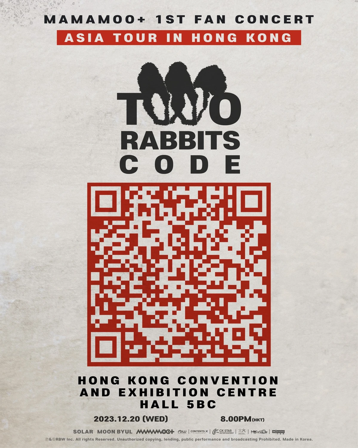 MAMAMOO+ 1ST FAN CONCERT [TWO RABBITS CODE] ASIA TOUR in HONG KONG
