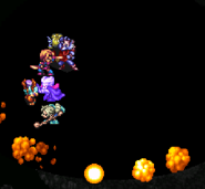 Malocchio fights with two monsters and uses Dark Force