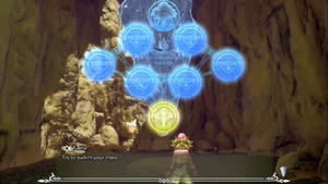 Kevin trying to change his class in the 2020 remake of Trials of Mana