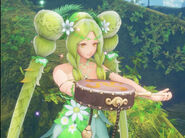The Mana Goddess presents the Flammie Drum in the Trials of Mana remake