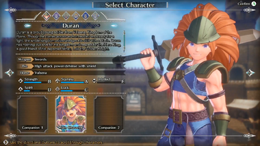 Duran Character Select TOM