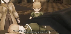 Young Riesz mourning the death of her mother after her brother's birth