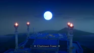 The tower's summit in the opening cinematic of the 2020 remake