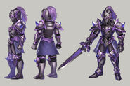 Darkshine Knight Artwork from "Trials of Mana" remake