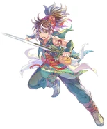 Quilto as the Mana Swordsman