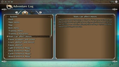 Adventure Log Menu TOM
